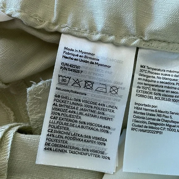 H&M Tapered Linen-blend Pants - Picture 7 of 7